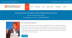 Desktop Screenshot of indiaspinesurgery.com