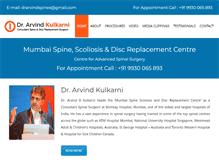 Tablet Screenshot of indiaspinesurgery.com